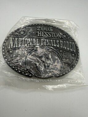 Vintage 2005 Hesston National Finals Rodeo Belt Buckle